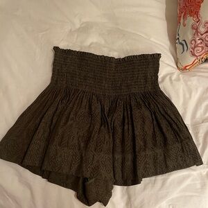 Hunter green snake skin shorts